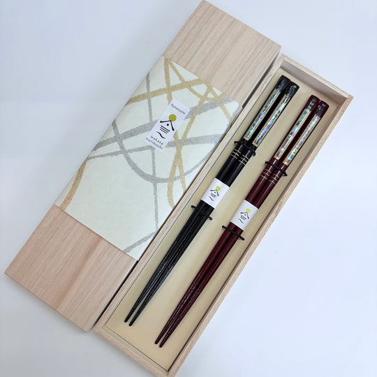 若狭塗箸 本漆•螺鈿箸25cm 伝統工芸若狭塗箸（螺鈿） – 若狭塗箸 船商