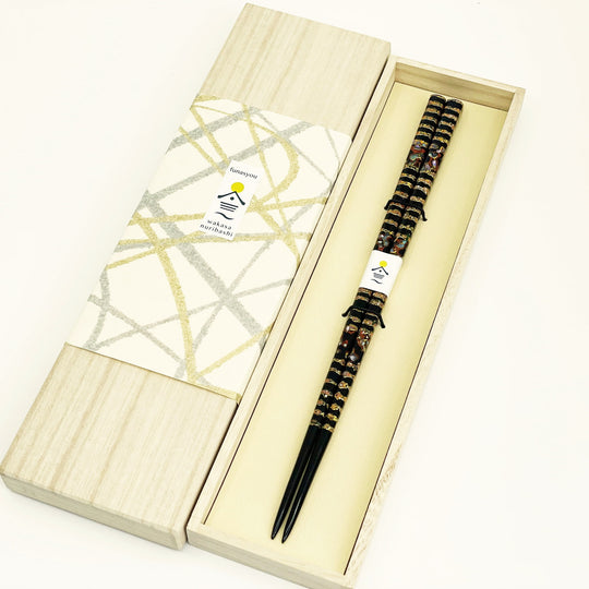 若狭塗箸 本漆•螺鈿箸25cm 伝統工芸若狭塗箸（螺鈿） – 若狭塗箸 船商